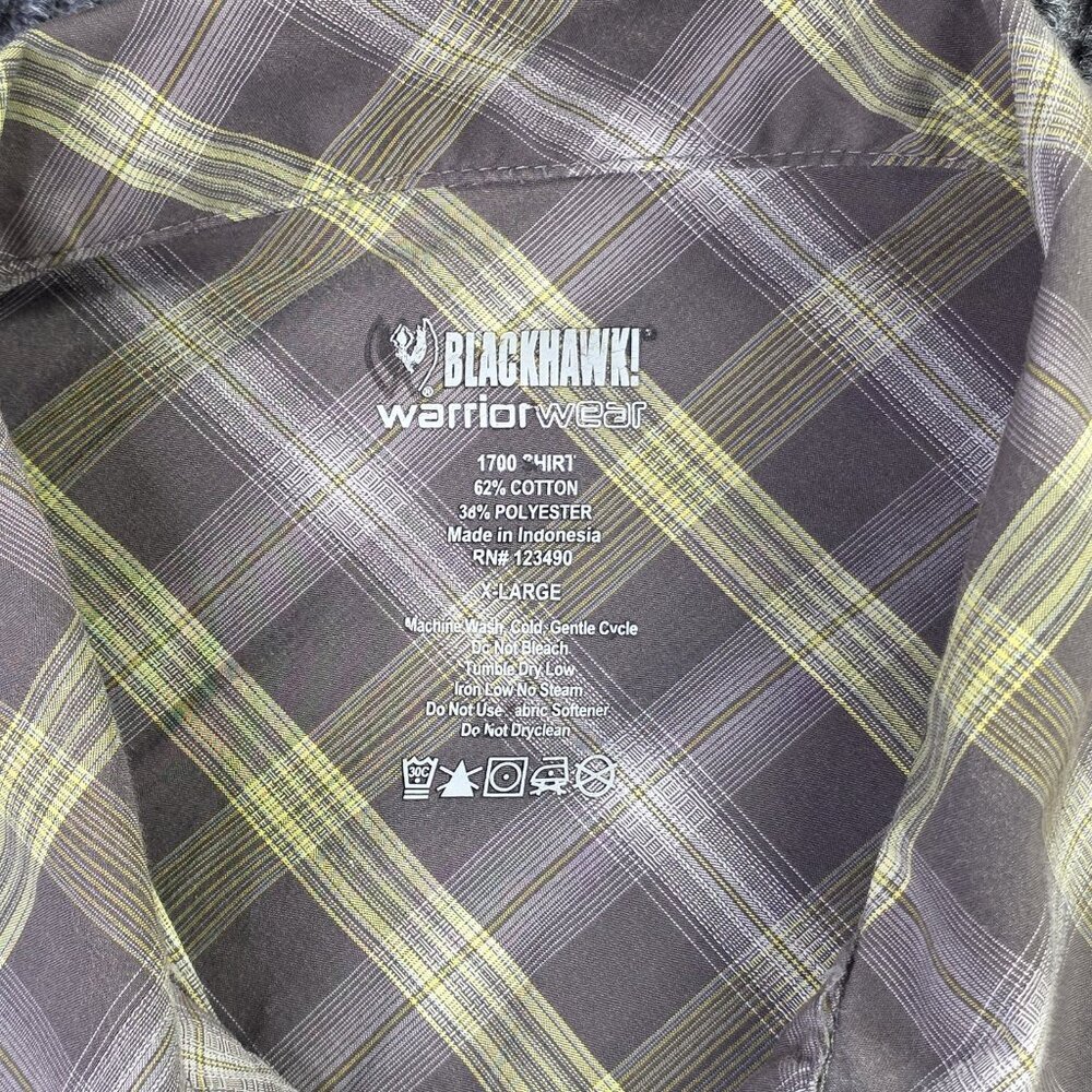 Blackhawk Warrior Wear Shirt Mens XL Brown Plaid Button Up Tactical Outdoor Work - Picture 4 of 13